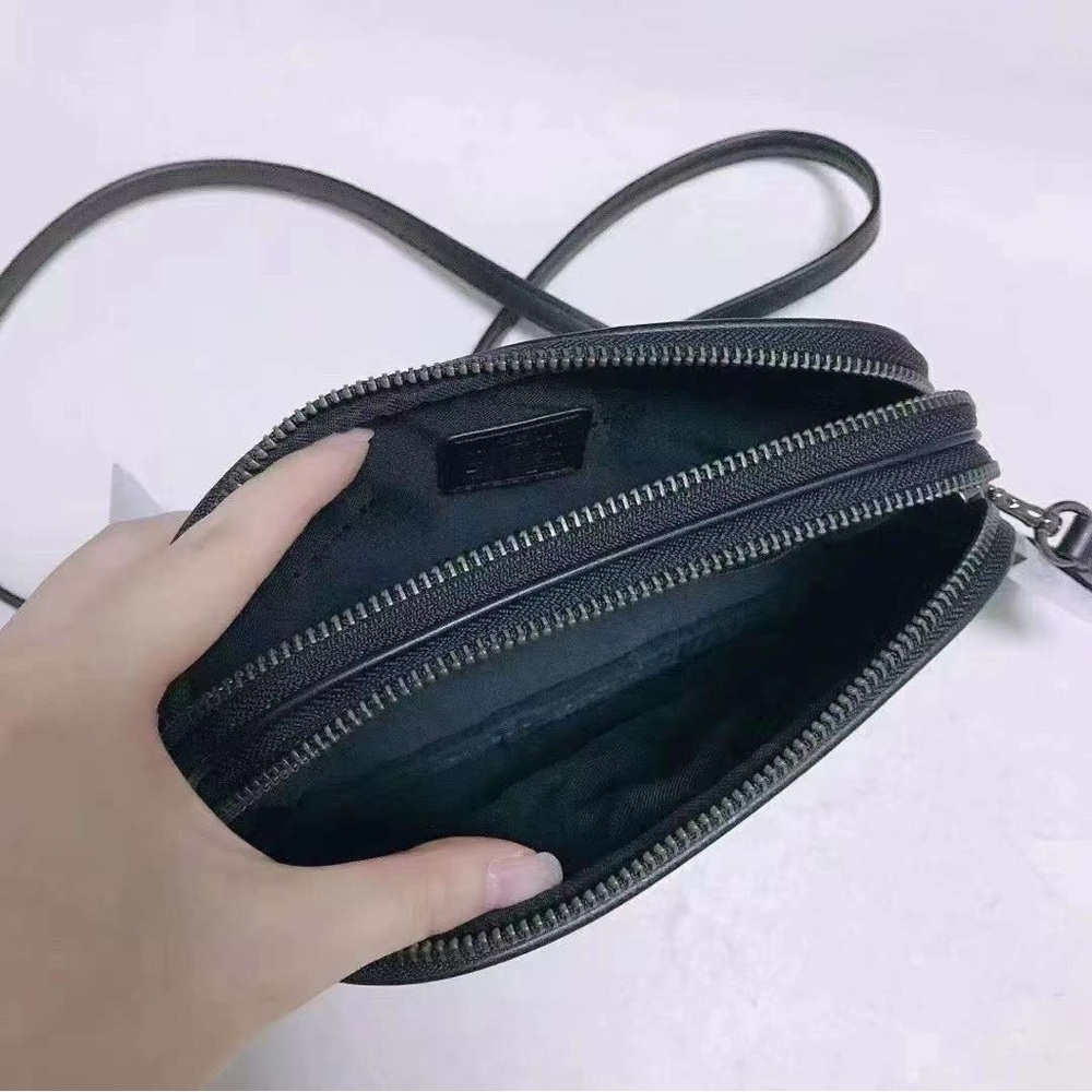 NWT Retail Coach Butterfly Applique Crossbody Clutch In Pebble Leather - Picture 3 of 7